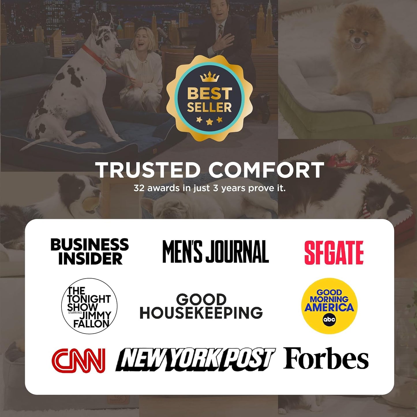 Orthopedic Dog Bed for Medium Dogs - Waterproof Dog Sofa Bed Medium, Supportive Foam Pet Couch Bed with Removable Washable Cover, Waterproof Lining and Nonskid Bottom, Grey